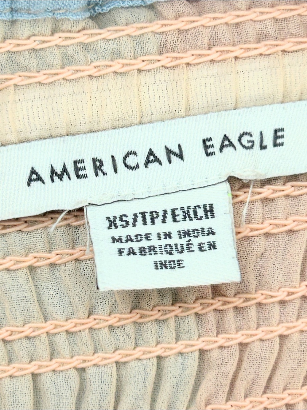 American Eagle Smocked Striped Rainbow Pastel Dress Size XS - Picture 9 of 10